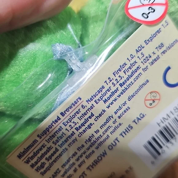 With Code Webkinz Key Lime Dino Plush; With Active Code - Picture 10 of 10